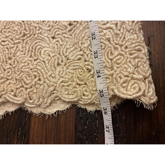 Oscar De La Renta Champagne Guipure Lace Silk Lined Cocktail Dress - Picture 4 of 7